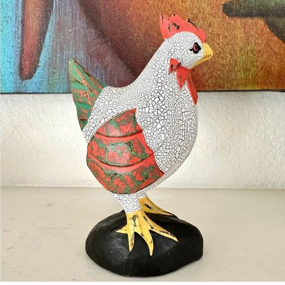 Hand painted rooster  - Picture 5 of 11